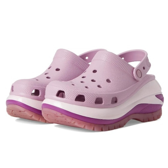 CROCS Mega Crush Women's Size 9 Platform Crocs Purple Pink Crocs Hydrangea y2k - Picture 2 of 11